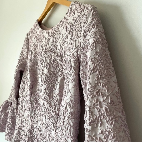 Betsy & Adam textured shimmer bellsleeve wedding guest dress PLS READ listing - Picture 5 of 11